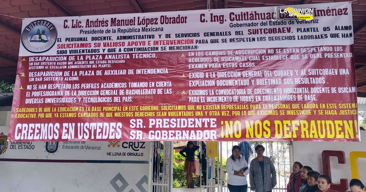Denuncian trabajadores violación a sus derechos