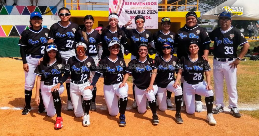 La selección de softbol de Poza Rica son campeones estatales de la CONADE