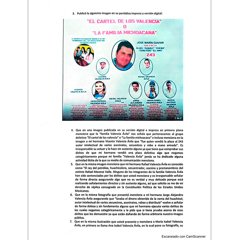 FAMILIA VALENCIA, NI HUACHICOLEROS NI DELINCUENTES
