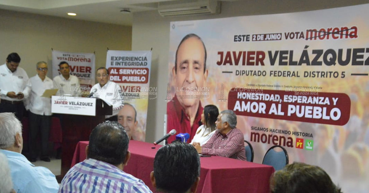 Javier Velázquez Vallejo realiza campaña en Poza Rica