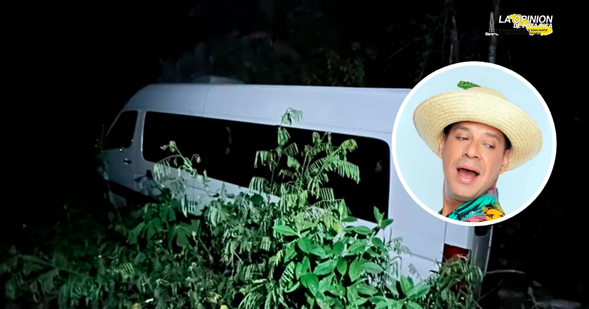 "El Costeño" sufre accidente: Su camioneta cae a un barranco