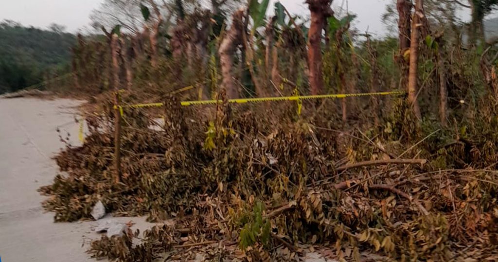 Otra obra mal ejecutada por el alcalde de Cazones, Miguel Ángel Uribe Toral