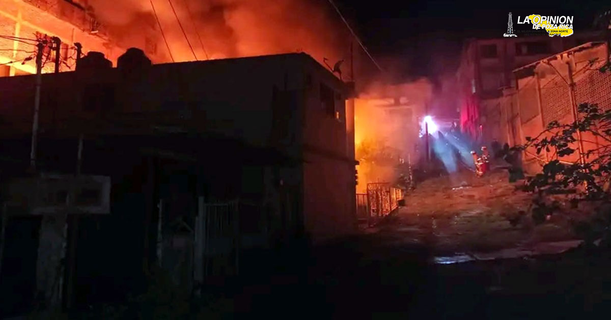 Dantesco incendio en la Zona centro de Cerro Azul