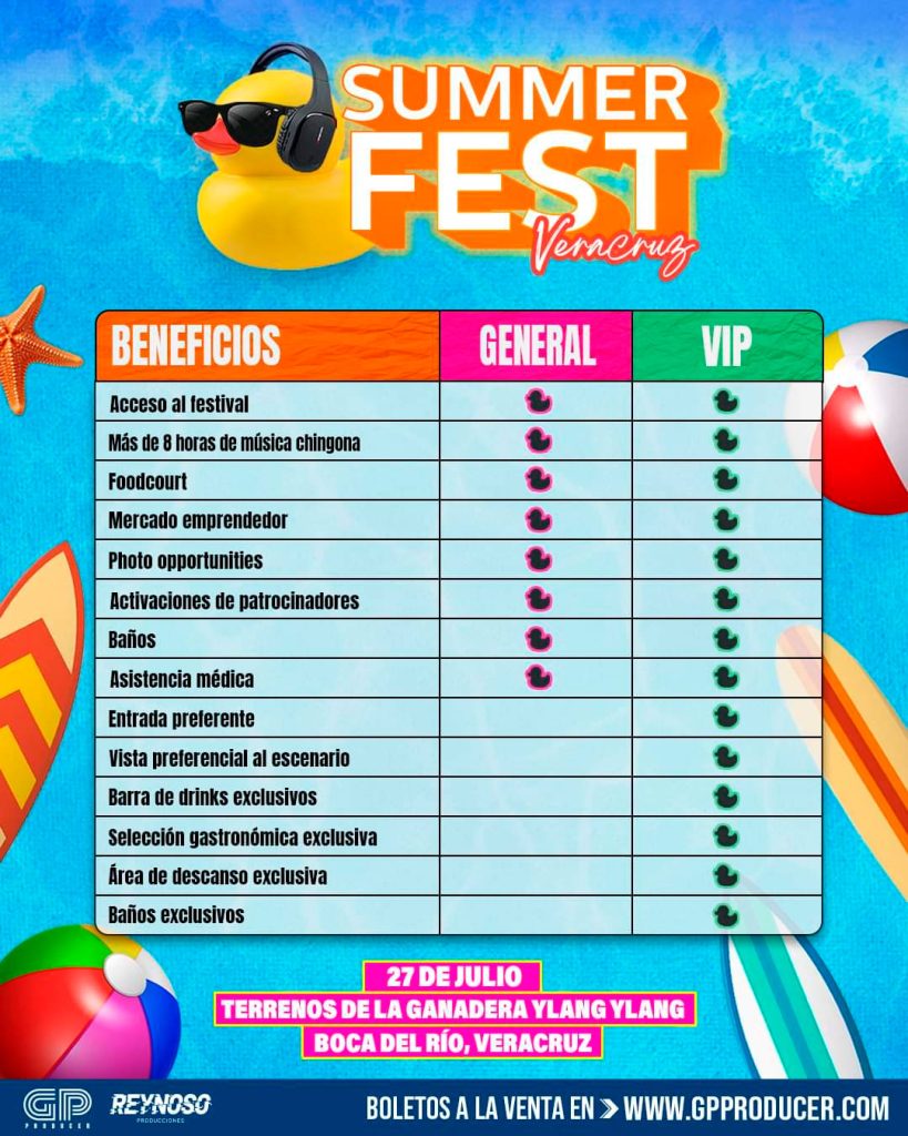 Esteman, Jumbo y Kaia Lana también participarán en Summer Fest Veracruz
