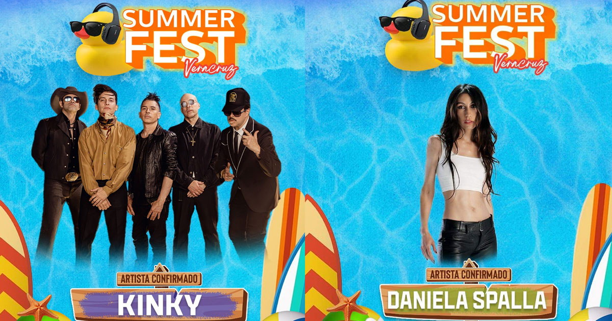 Kinky y Daniela Spalla cierran el cartel del Summer Fest Veracruz