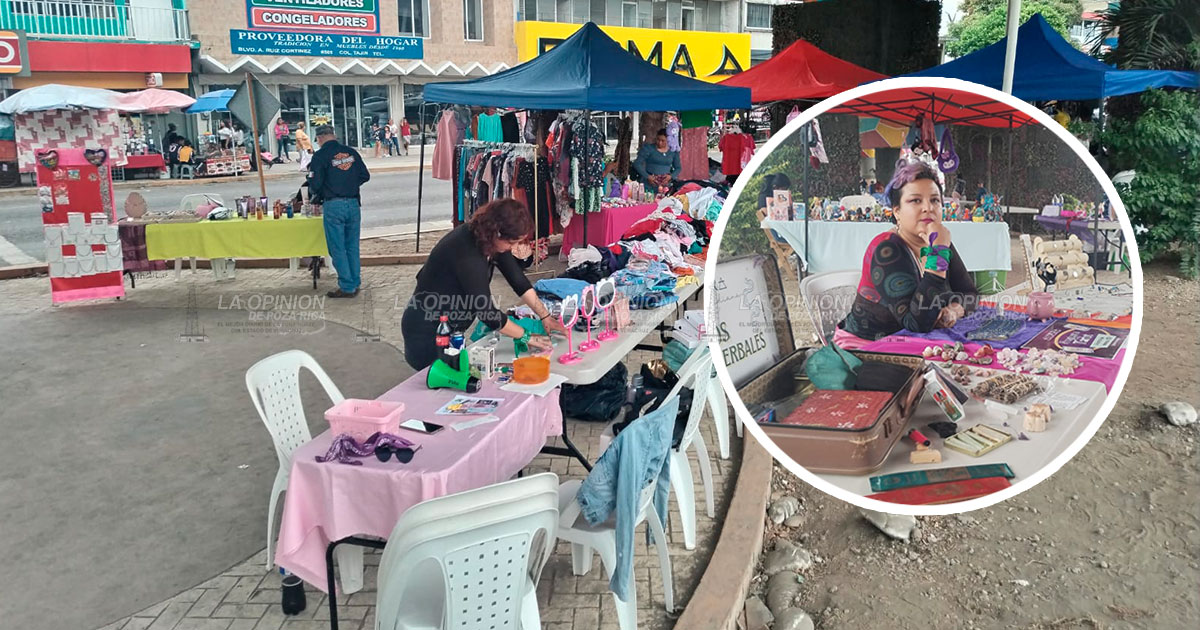 Grupos feministas instalan mercada bajo el Distribuidor Vial
