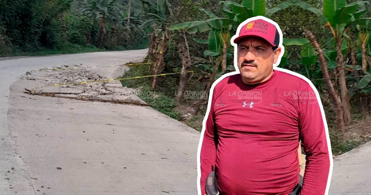 Otra obra mal ejecutada por el alcalde de Cazones, Miguel Ángel Uribe Toral