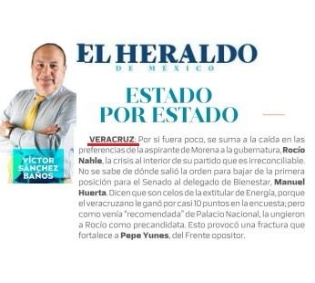 Rocío Nahle ya perdió en la percepción...