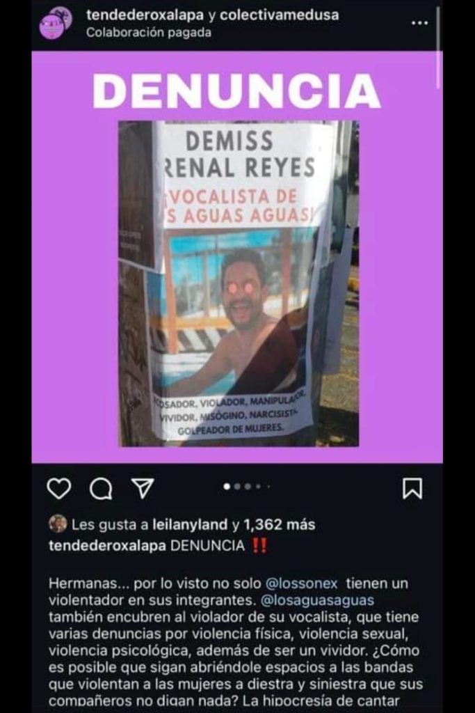 Separan del grupo a vocalista de Los Aguas Aguas por denuncias de presunta violencia de género