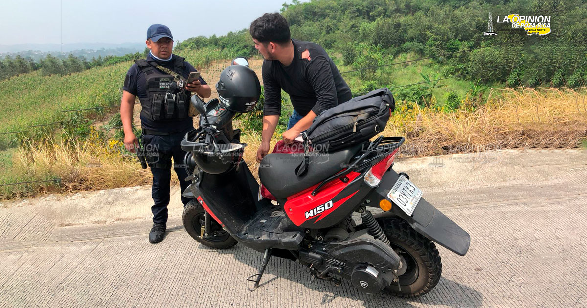 Derrapan en motoneta