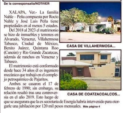 Medios nacionales exhiben riquezas de los Nahle-Peña