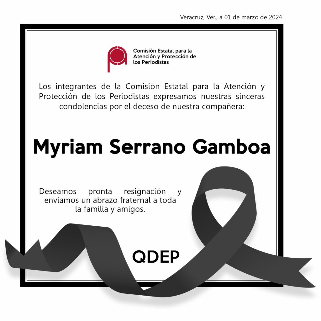 Lamenta CEAPP fallecimiento de periodista en Veracruz Puerto