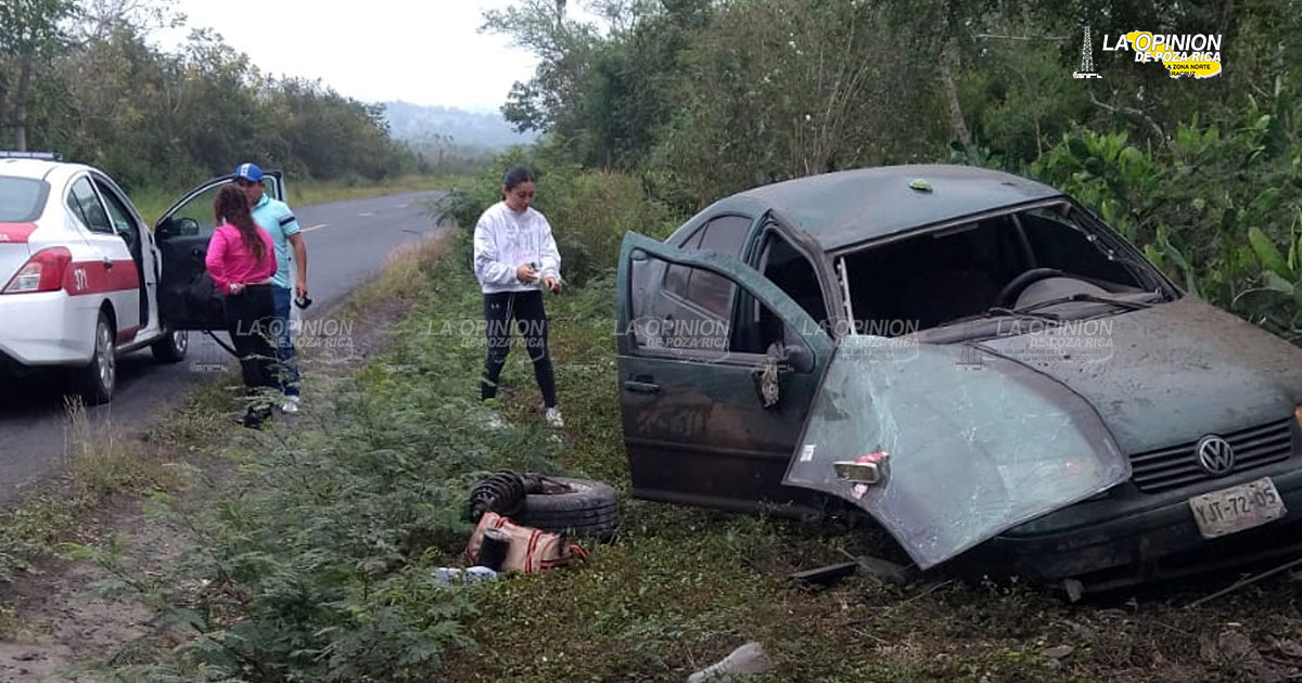 Mujer salva la vida en aparatoso accidente