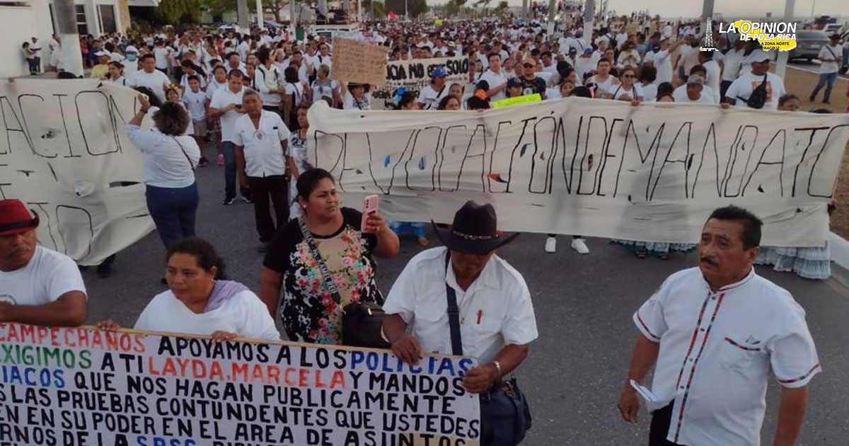 Policías de Campeche exigen la destitución de Marcela Muñoz, titular de la SSP