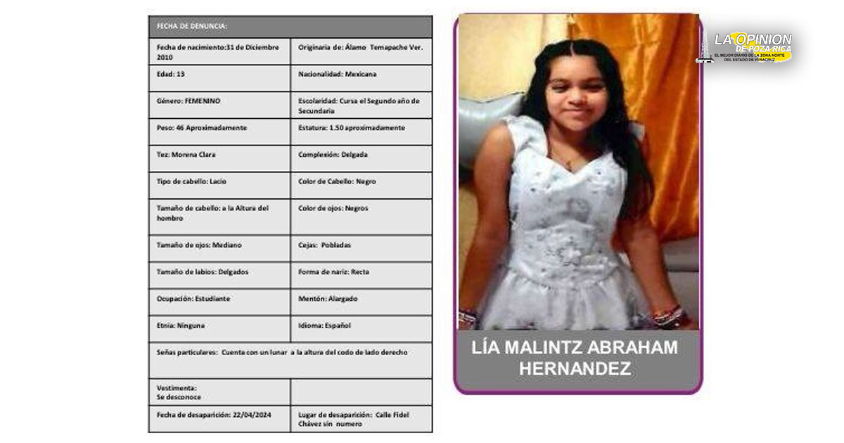 Desaparece alumna de escuela secundaria