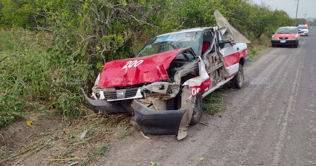 Taxista casi se mata en aparatoso accidente