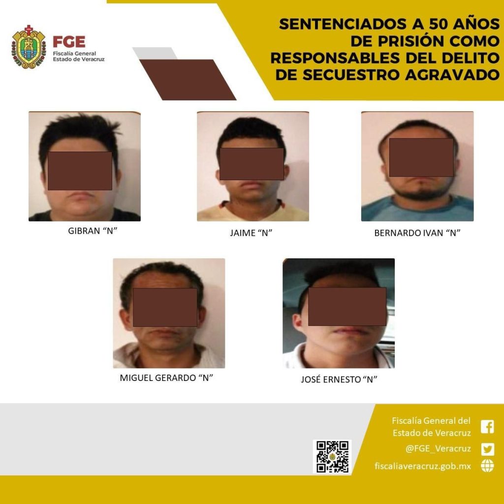 Sentencia de 50 años a ocho secuestradores