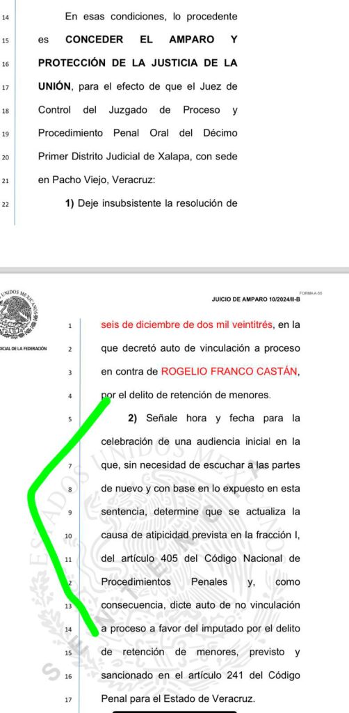 Juez concede liberación a Rogelio Franco Castán