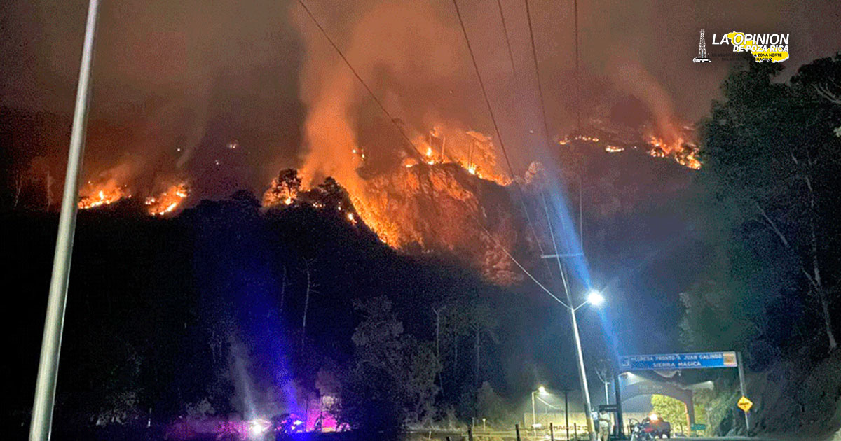 Devastador incendio forestal asola la Sierra Norte de Puebla