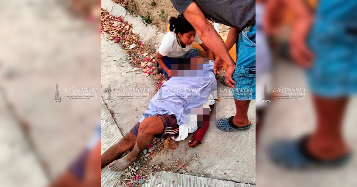 Defendió a su esposa y fue macheteado