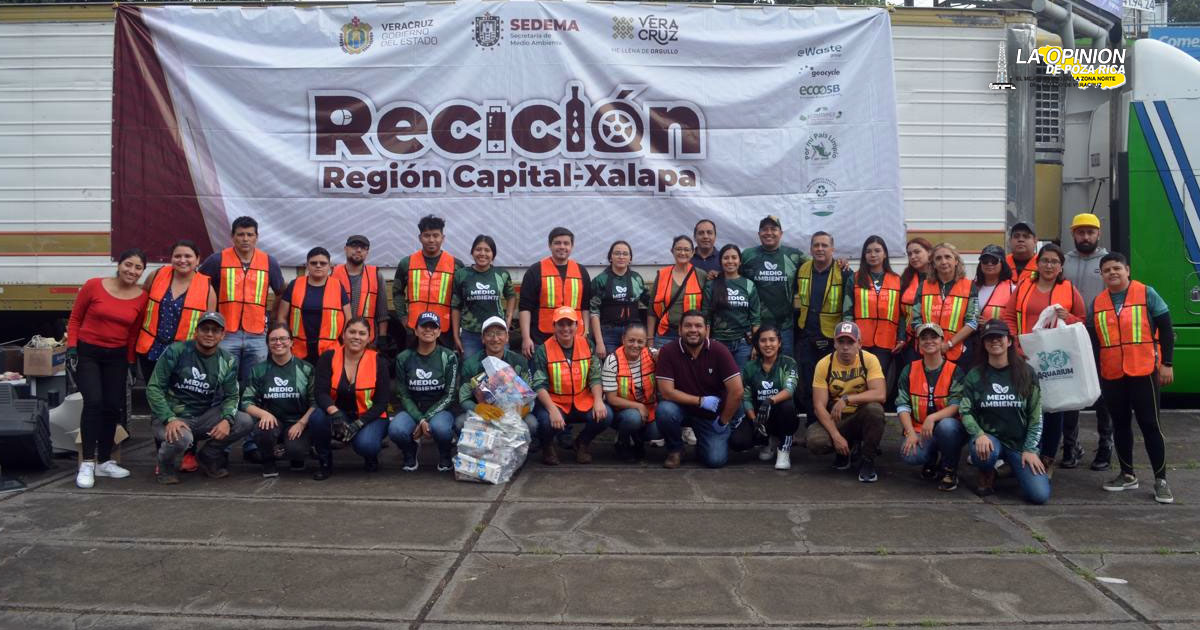 Reciclón Xalapa reúne 63 toneladas de residuos sólidos urbanos este sábado