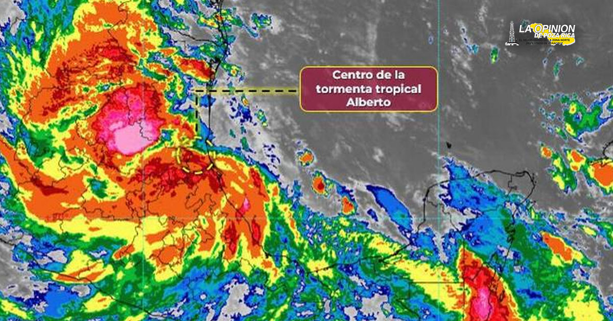 Tormenta tropical Alberto ingresa a tierra por el norte de Veracruz: informa el SMN