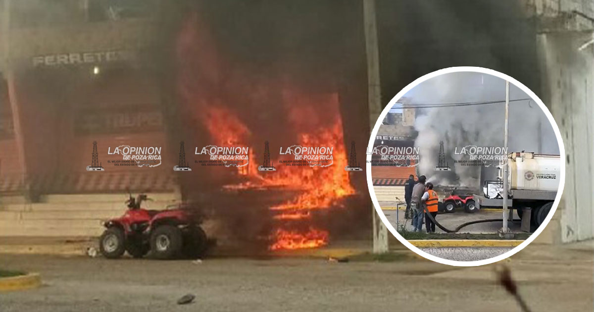 Arde refaccionaria en Av. Independencia