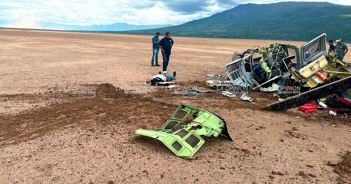 Se desploma helicóptero; 4 personas graves