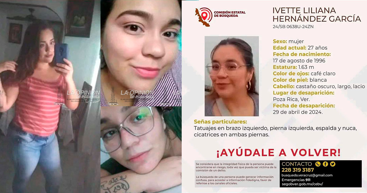 Continúa la desesperada búsqueda de Ivette Liliana Hernández García