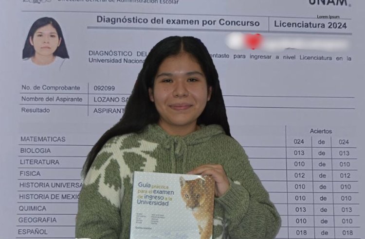 Obtiene puntaje prefecto en la UNAM