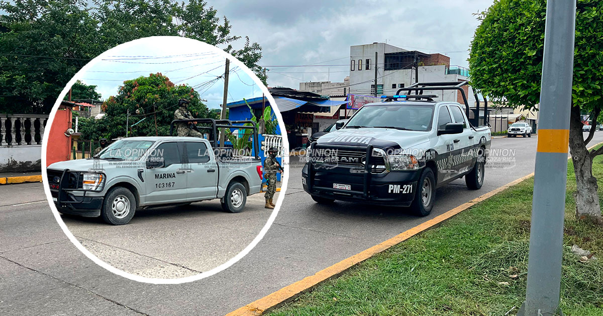 Movimiento policiaco por sujetos armados