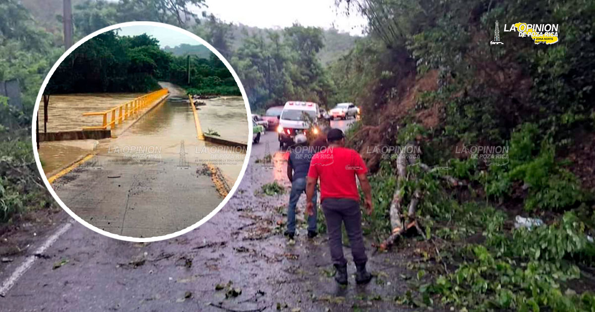 Papantla y Espinal con afectaciones por Chris