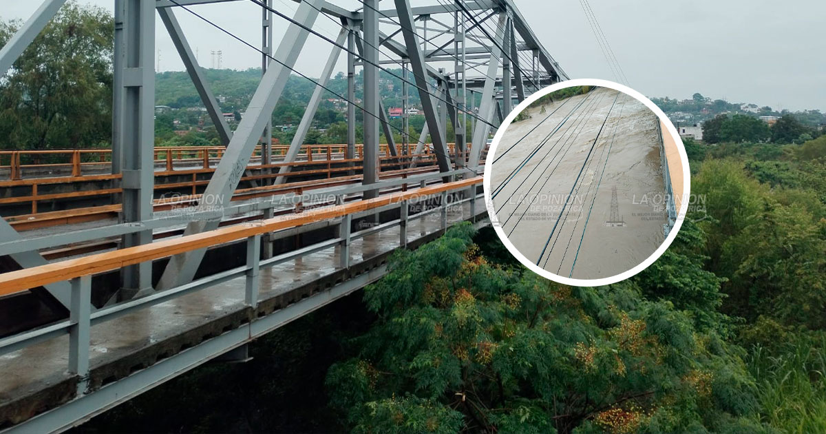 Reportan que cuelgan cables bajo el puente Cazones I.