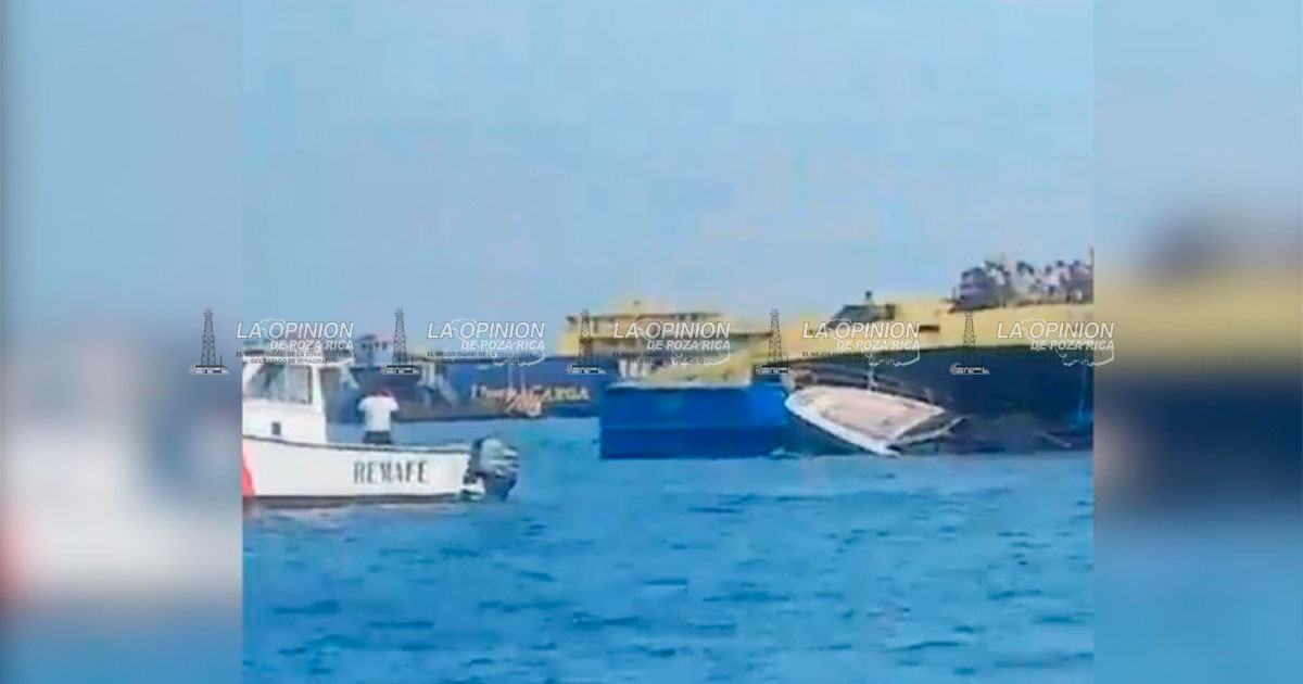 Yate se hunde tras chocar con un ferry en Isla Mujeres