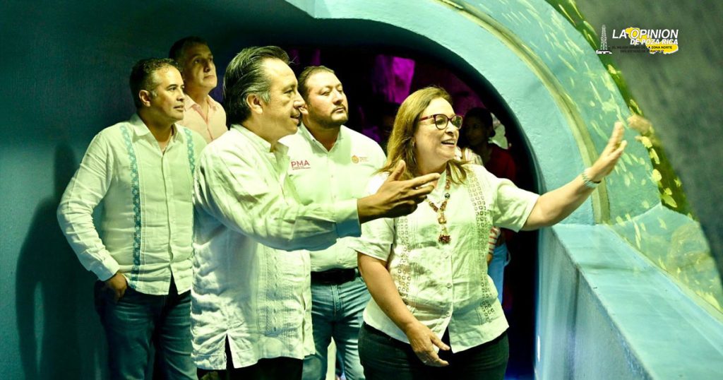 Cuitláhuac García y Rocío Nahle inauguran nuevas instalaciones del Aquarium del Puerto de Veracruz