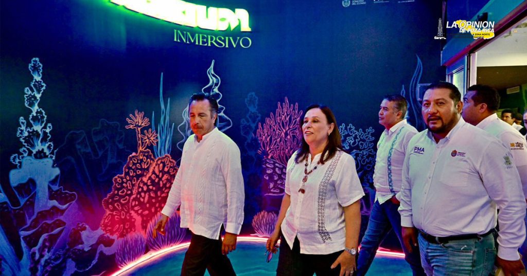 Cuitláhuac García y Rocío Nahle inauguran nuevas instalaciones del Aquarium del Puerto de Veracruz