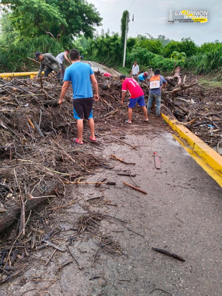 Puente en Tres Naciones, quedó cubierto por palizada
