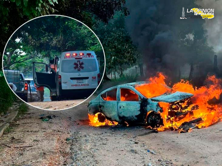 ¡Queman taxi en Oluta!