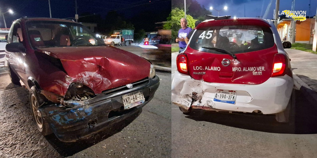 Se “vuela” un tope y choca contra taxi