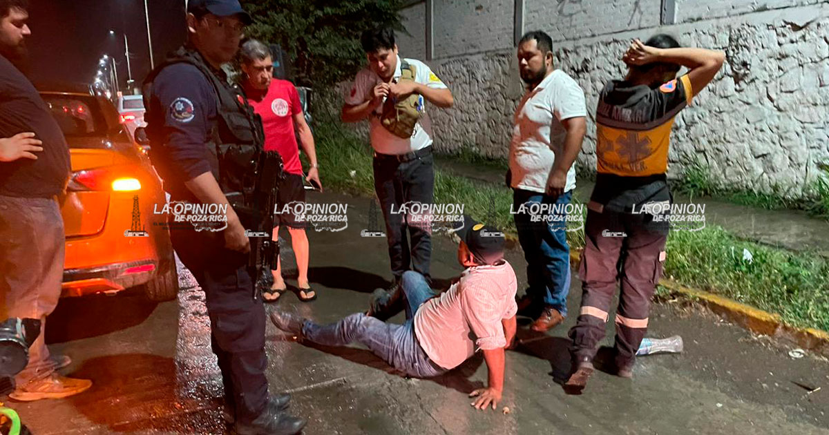 Hombre lesionado tras derrapar en motoneta
