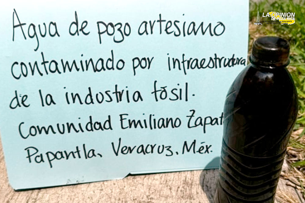 Contaminación de agua en comunidades de Papantla, donde realizan fracking