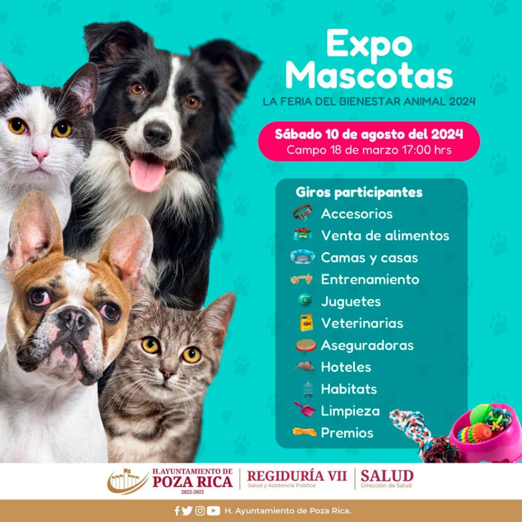 Todo listo para la Expo Mascotas 2024 el 10 de agosto