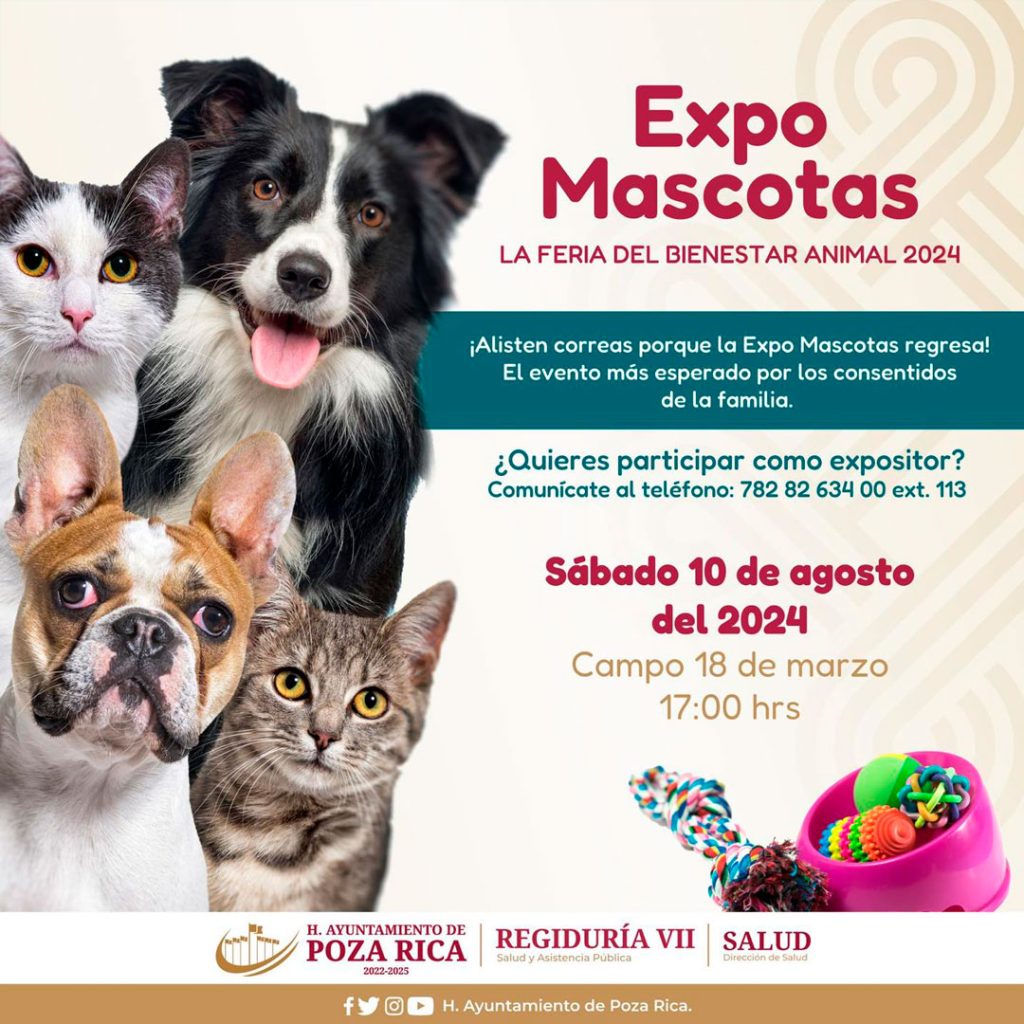 Todo listo para la Expo Mascotas 2024 el 10 de agosto