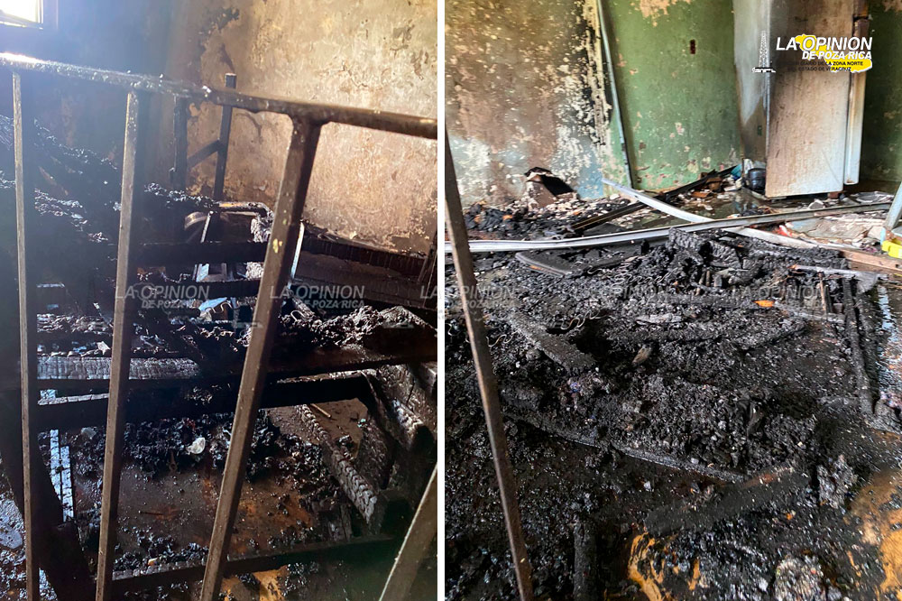 Incendió su vivienda, frente a la Plaza Cívica