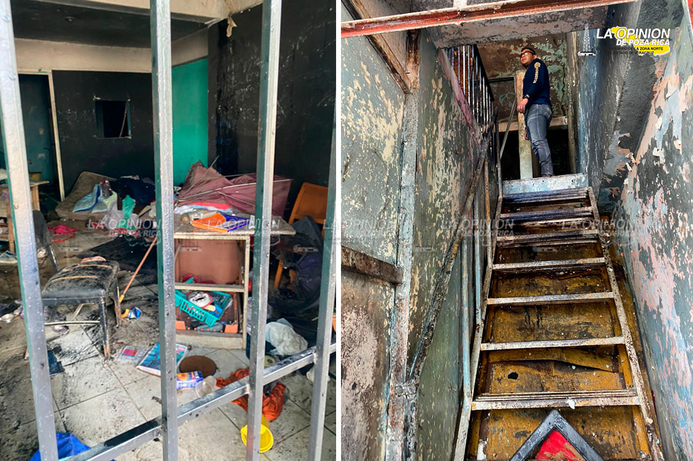 Incendió su vivienda, frente a la Plaza Cívica