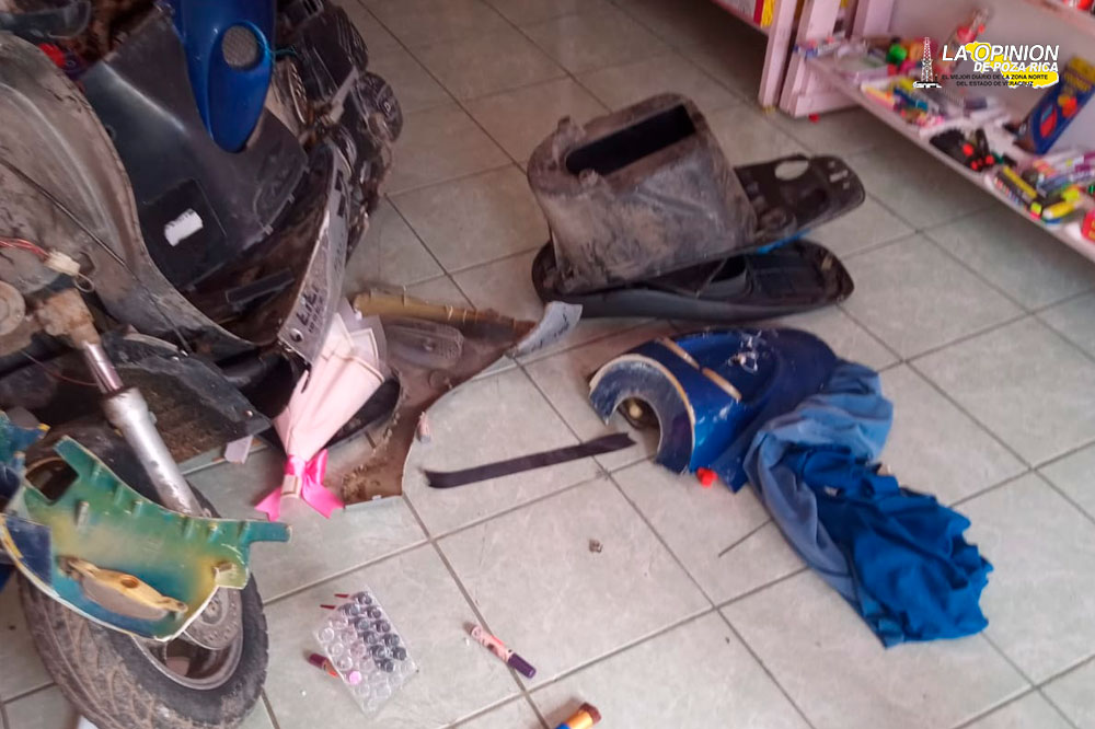 Con las manos en la masa, tras robarse una motoneta