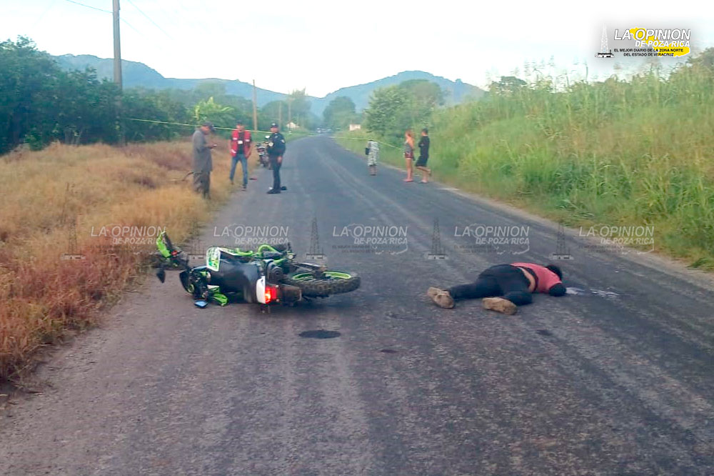 Moto contra bicicleta; un muerto y un herido