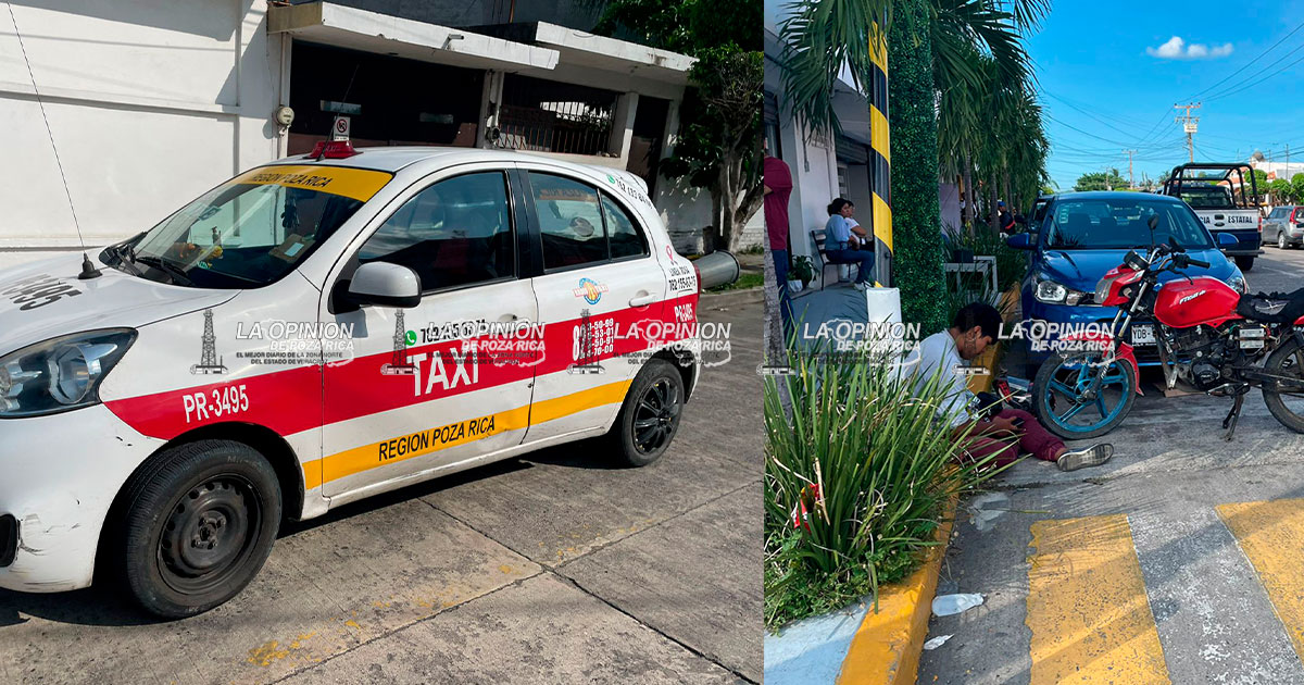 Taxi Derriba a Motociclista en la Avenida 20 de Noviembre