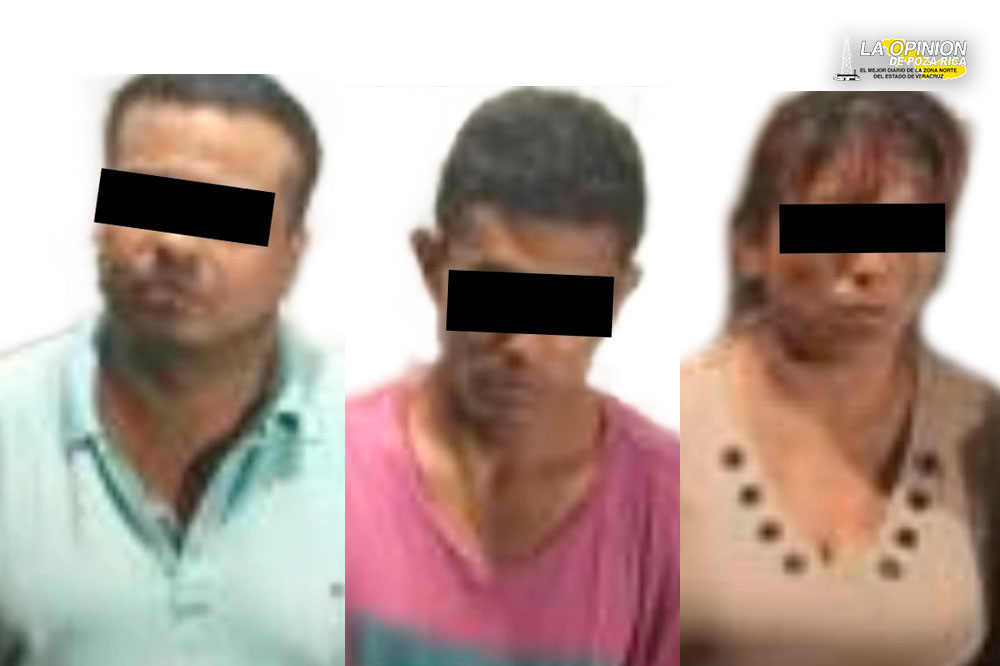 Interviene SSP a tres personas con 80 dosis de cristal en Poza Rica