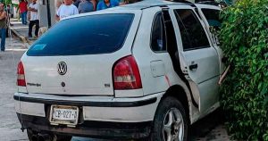 Cinco lesionado en aparatoso choque